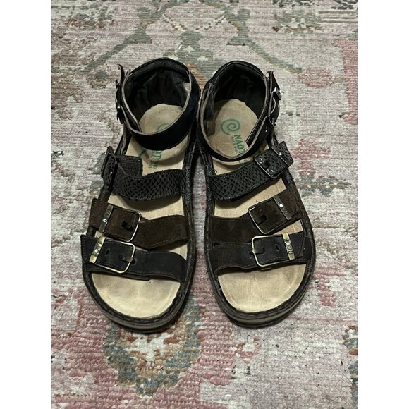 Naot Begonia Sandals Brown Buckle Size 40 EU 9 US - Picture 1 of 11